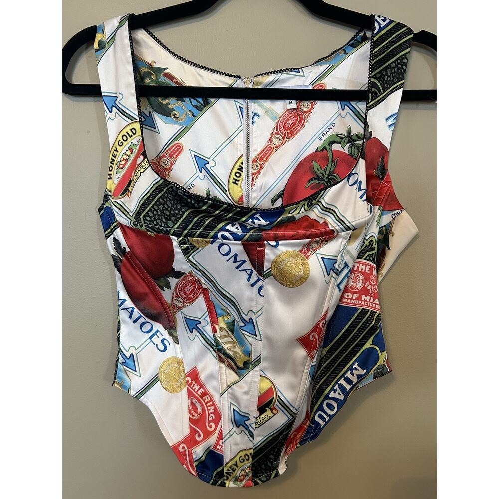 Miaou Campbell Corset Medium Tomato Designer Minneapolis Zip Up
